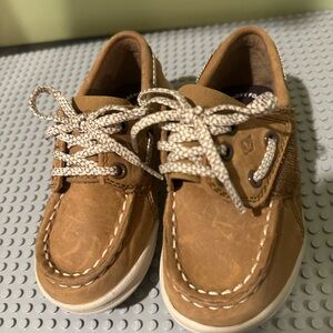 Sperry Kids Tan Moccasins